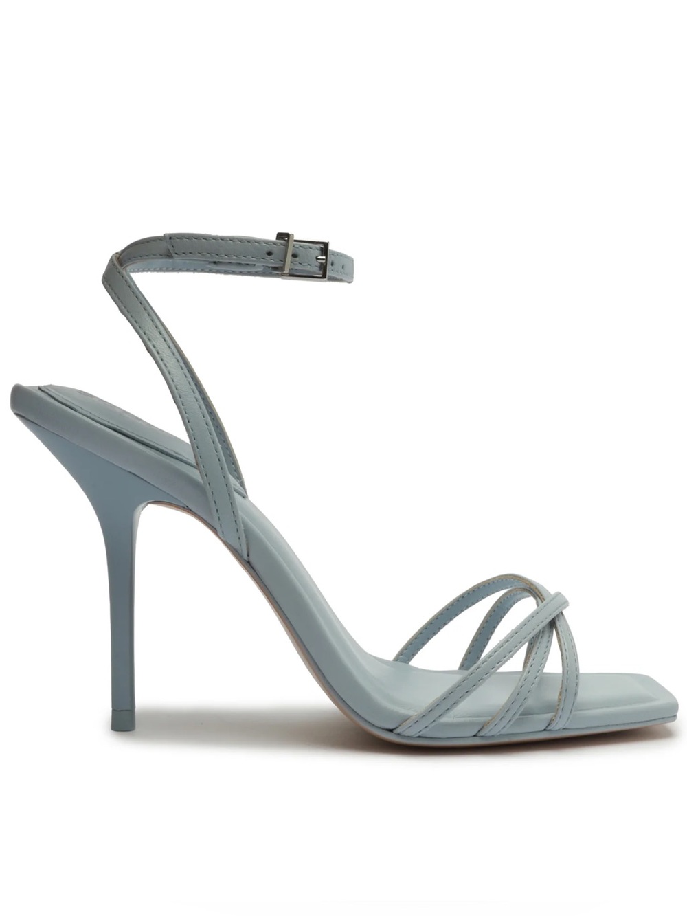 AMELIA SQUARE LEATHER SANDAL in SKY WAY